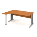Pracovný stôl Cross, ergo, pravý, 180x75,5x120 cm, čerešňa/kov