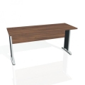 Pracovný stôl Cross, 160x75,5x60 cm, orech/kov