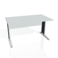 Pracovný stôl Cross, 140x75,5x80 cm, sivý/kov