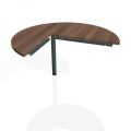 Doplnkový stôl Cross, pravý, 120x75,5x(60x80) cm, orech/kov