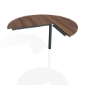 Doplnkový stôl Cross, ľavý, 120x75,5x(80x60) cm, orech/kov