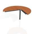 Doplnkový stôl Cross, ľavý, 120x75,5x(80x60) cm, čerešňa/kov