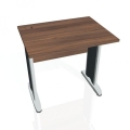 Pracovný stôl Cross, 80x75,5x60 cm, orech/kov