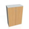 Policová skriňa Strong, 80x115,2x40 cm, buk/sivá