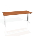 Pracovný stôl Motion, ZO, 3S, 180x61 - 128x80 cm, čerešňa/sivá