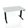 Pracovný stôl Motion, PO, 3S, 120x61 - 128x80 cm, sivá/čierna