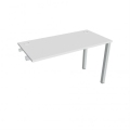 Pracovný stôl Uni k pozdĺ. reťazeniu, 120x75,5x60 cm, biela/sivá