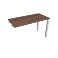 Pracovný stôl Uni k pozdĺ. reťazeniu, 120x75,5x60 cm, orech/sivá