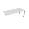 Pracovný stôl Uni k pozdĺ. reťazeniu, 180x75,5x80 cm, biela/sivá