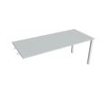 Pracovný stôl Uni k pozdĺ. reťazeniu, 180x75,5x80 cm, sivá/biela