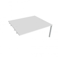 Pracovný stôl Uni k pozdĺ. reťazeniu, 180x75,5x160 cm, biela/sivá