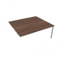 Pracovný stôl Uni k pozdĺ. reťazeniu, 180x75,5x160 cm, orech/sivá