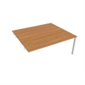 Pracovný stôl Uni k pozdĺ. reťazeniu, 180x75,5x160 cm, jelša/biela