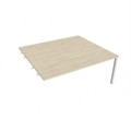 Pracovný stôl Uni k pozdĺ. reťazeniu, 180x75,5x160 cm, agát/biela